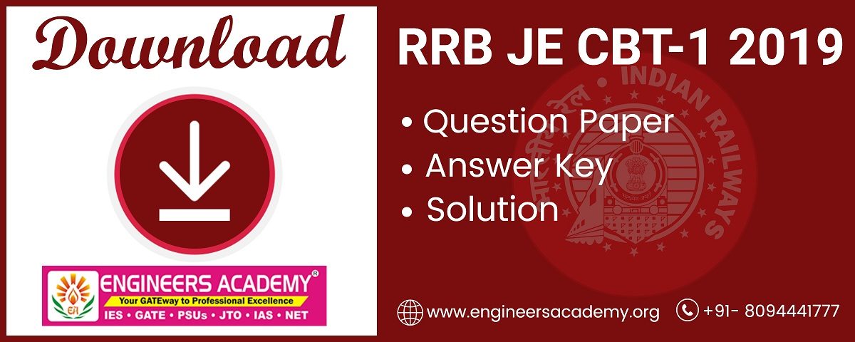 RRB JE CBT-1 Question Paper and Answer Key