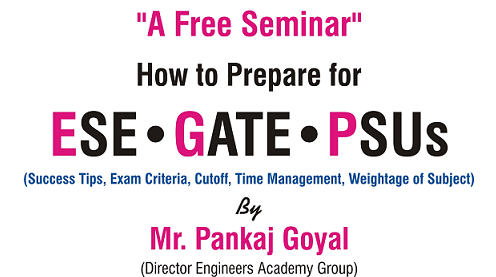A Free Seminar on how to prepare for GATE ESE PSUs By Mr Pankaj Goyal