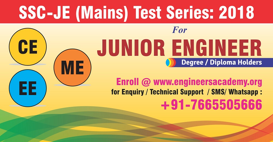 ssc je mains offline test series for Degree and Diploma