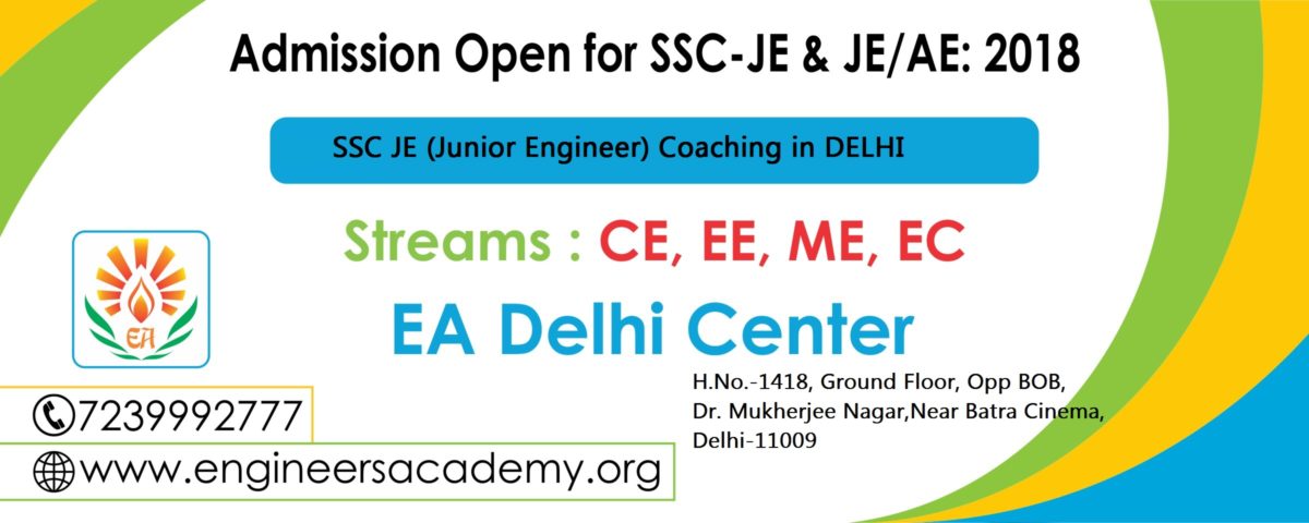 Best SSC JE (Junior Engineer) Coaching in Delhi – Engineers Academy