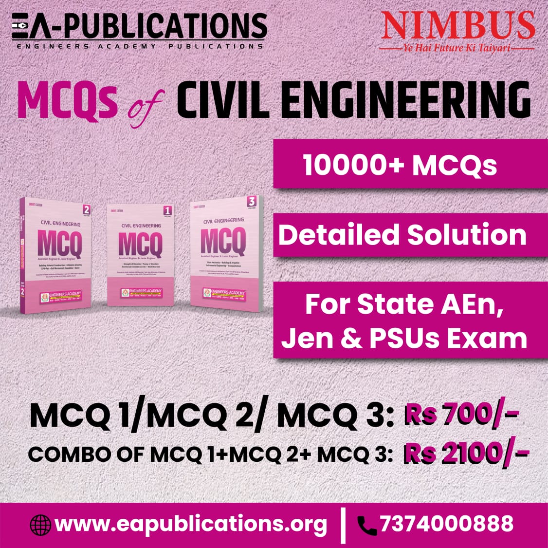 MCQ Civil Engineering Books - EA Publications