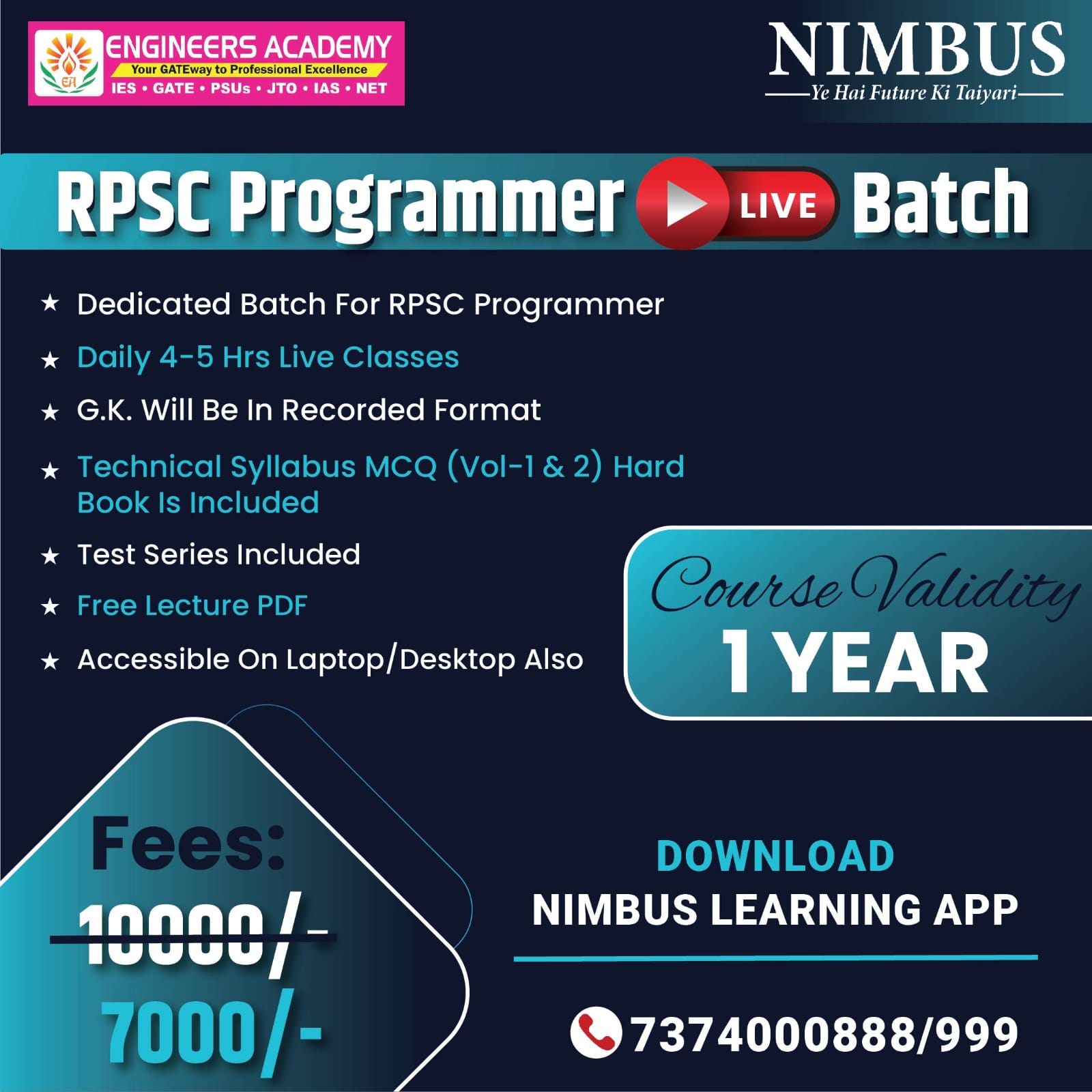 RPSC Programmer Live Online Classes