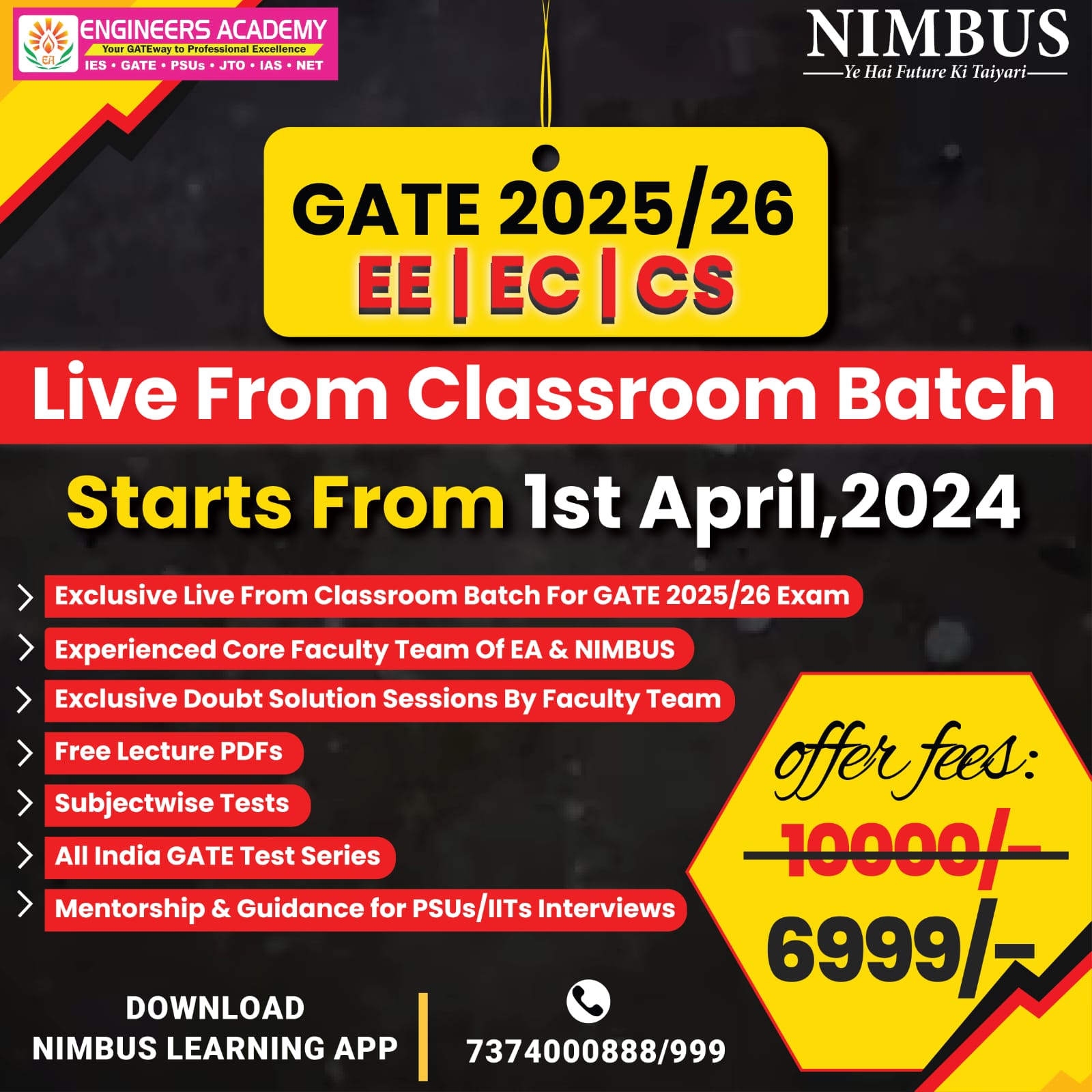 Gate 2025-26 Live From Classroom batch
