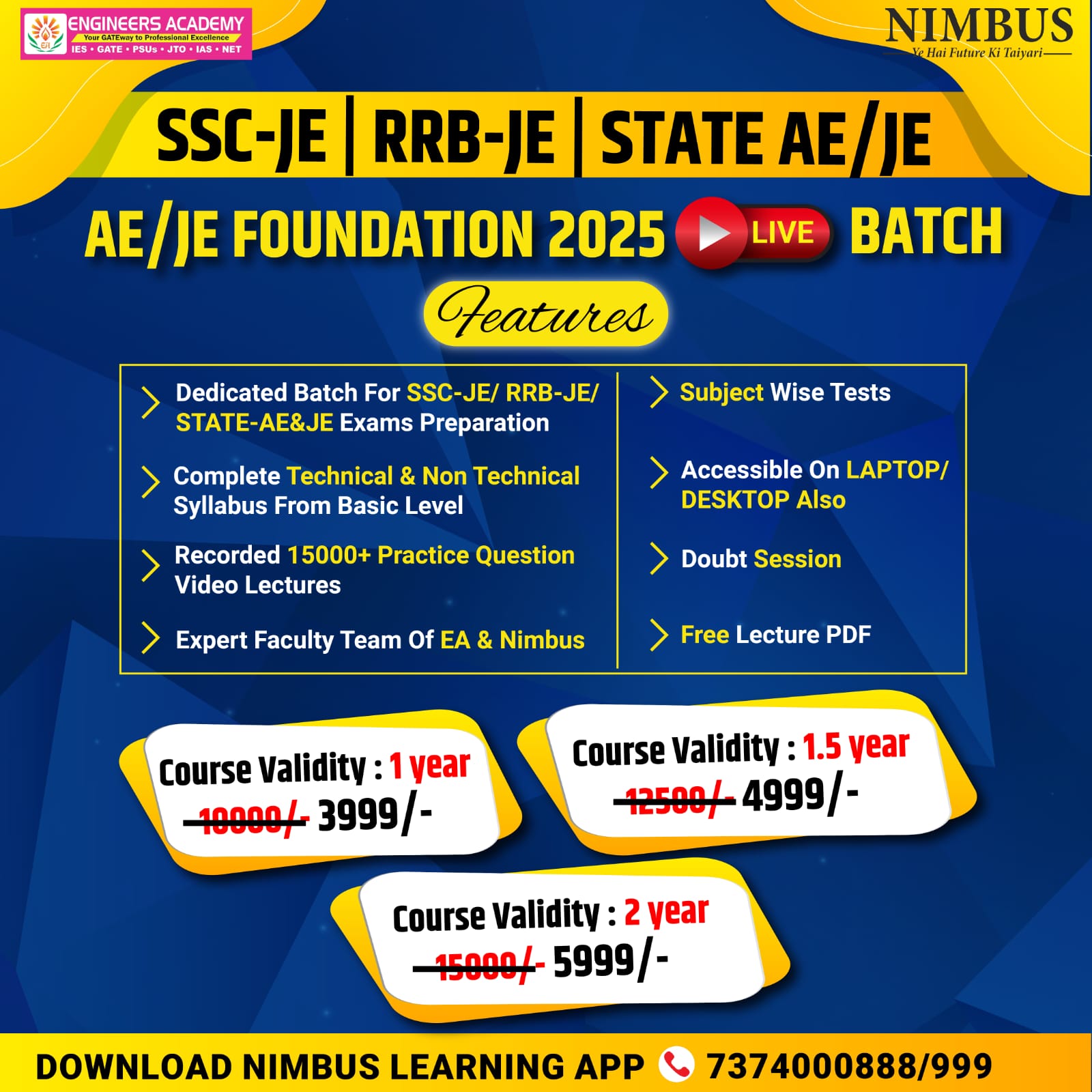 AE/JE 2025 Foundation Live Batch