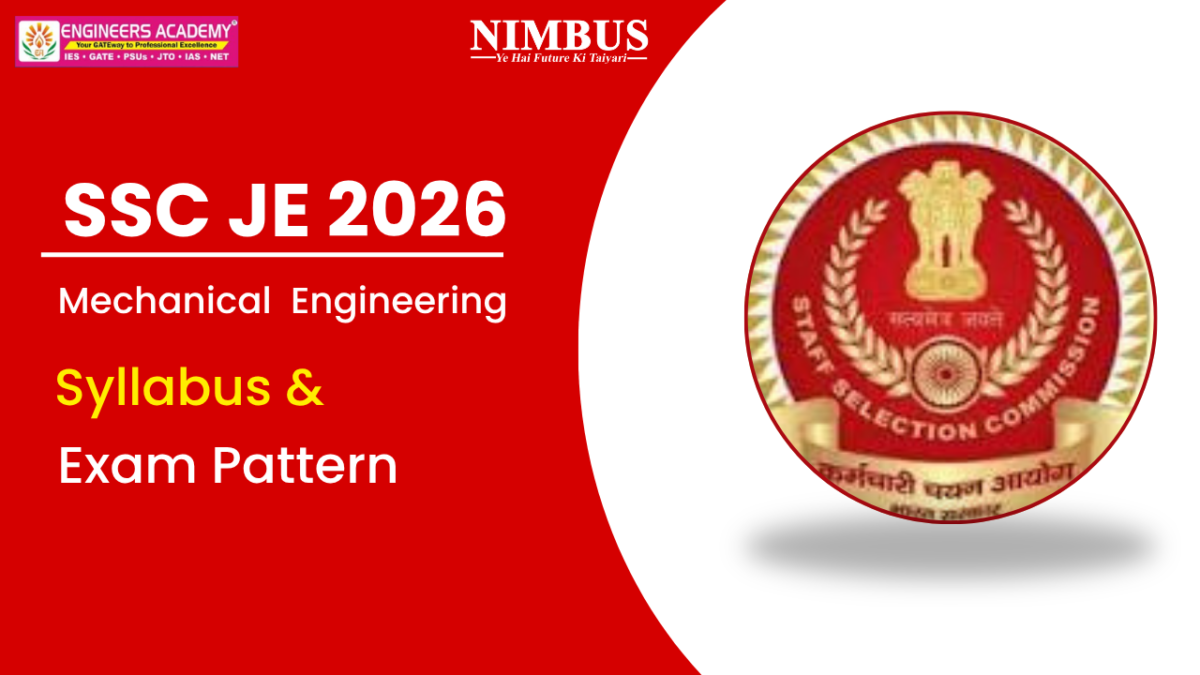 SSC JE 2026 Mechanical Syllabus: Check Out the Complete Subject-Wise Exam Pattern