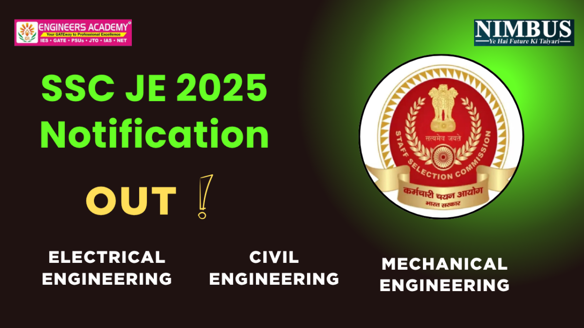 SSC JE 2025 Notification: Exam Date, Online Apply with Complete Information