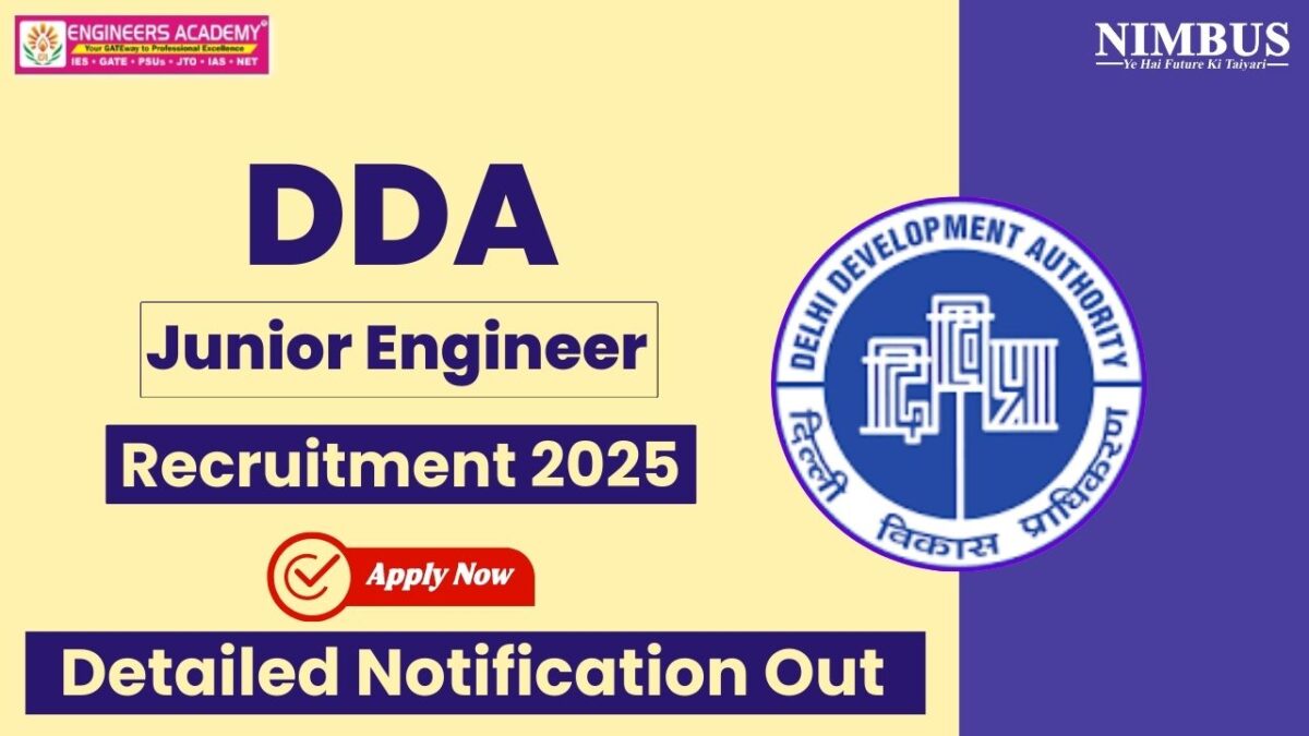 DDA JE Recruitment 2025