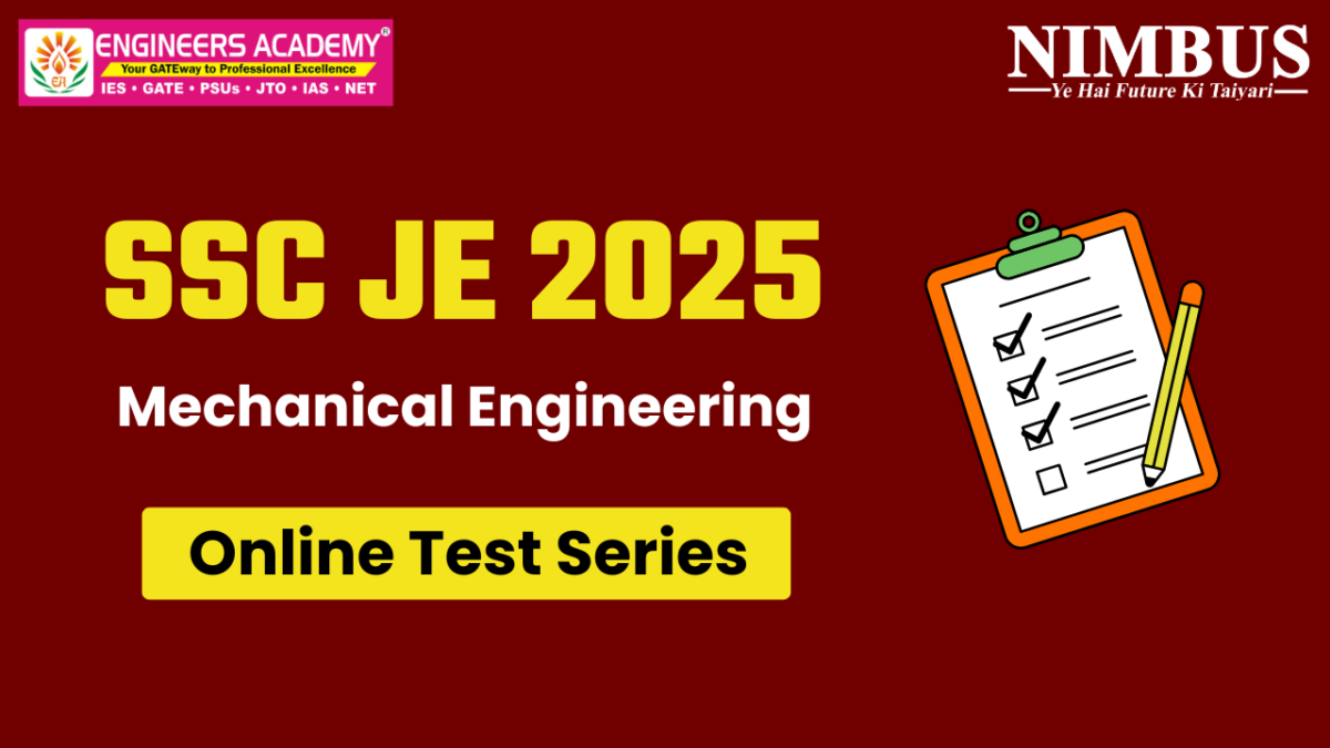 SSC JE 2025 Mechanical Online Test Series