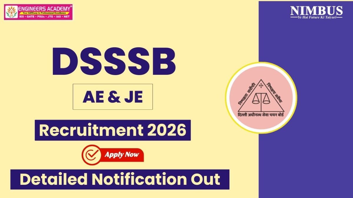 DSSSB AE JE Recruitment 2026