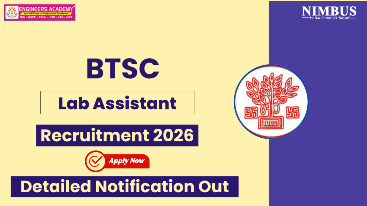 BTSC Lab Assistant Recruitment 2026