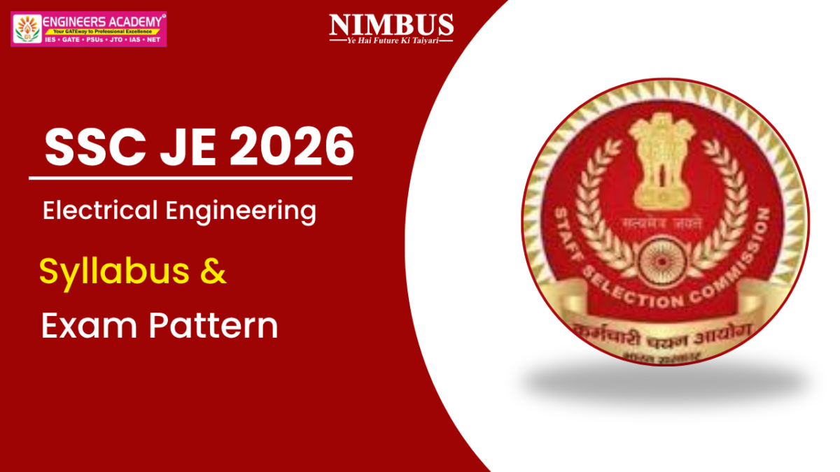 SSC JE 2026 Electrical Syllabus: Check Out the Complete Subject-Wise Exam Pattern