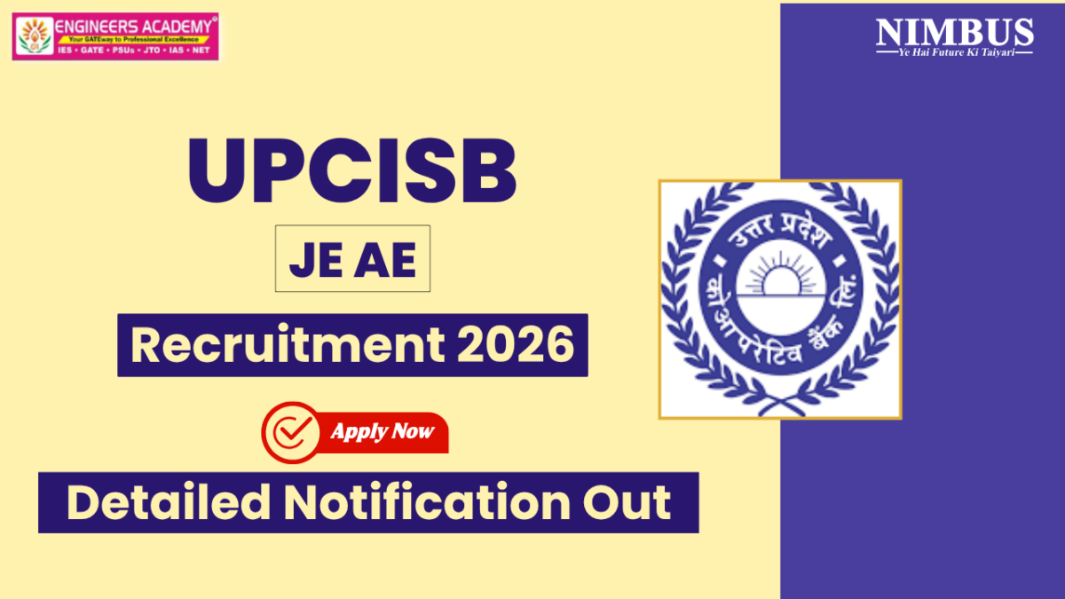 UPCISB JE AE Recruitment 2026