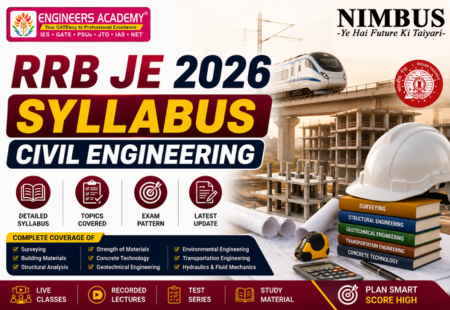 RRB JE 2026 Syllabus Civil Engineering, Subject Wise Detailed Syllabus