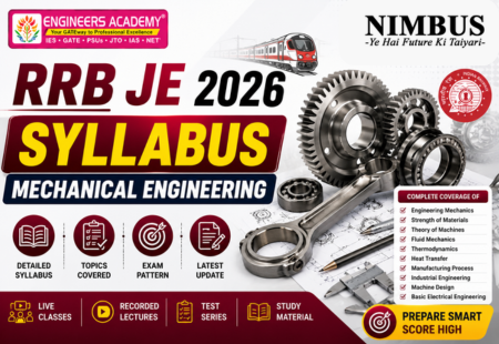 RRB JE 2026 Syllabus mechanical Engineering, Subject Wise Detailed Syllabus