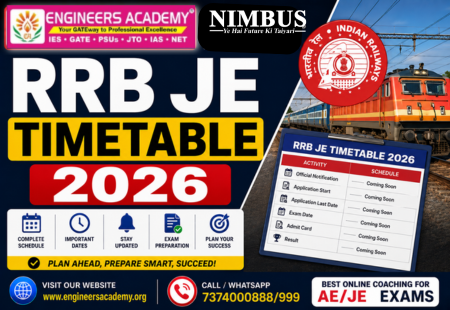 RRB JE Timetable 2026