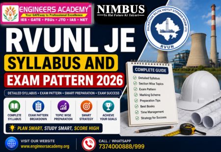 RVUNL JE Syllabus and Exam Pattern 2026