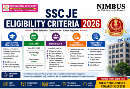 SSC JE Eligibility Criteria 2026