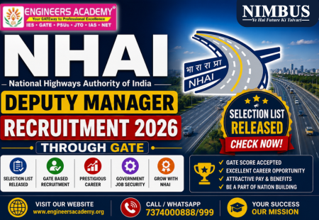 NHAI Deputy Manager Recruitment 2026 Through GATE Selection List Released