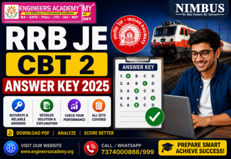 RRB JE CBT 2 Answer Key 2025: Download Link & Response Sheet PDF