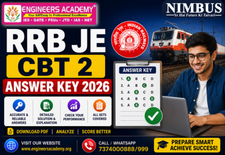 RRB JE CBT 2 Answer Key 2026: Download Link & Response Sheet PDF