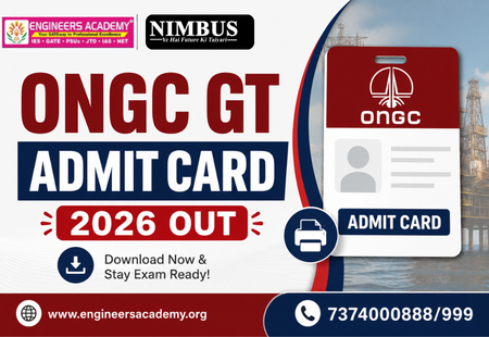 ONGC GT Admit Card 2026 Cut