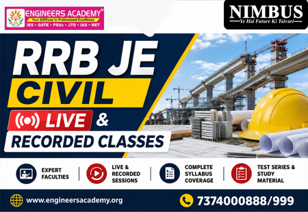 RRB JE Civil Live & Recorded Classes | Join Live Classes For RRB JE CE