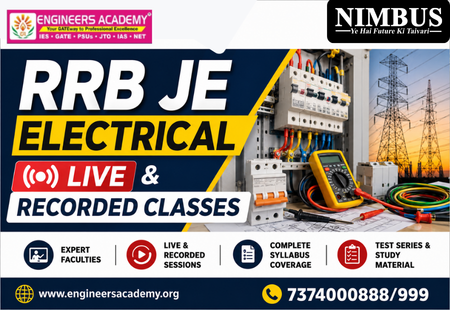 RRB JE Electrical live and Recorded Classes