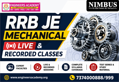 RRB JE Mechanical live and Recorded Classes