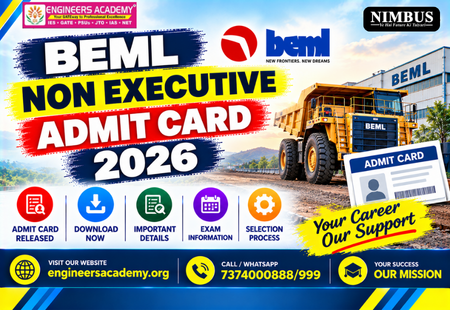 BEML Non Executive Admit Card 2026 Out: Download Hall Ticket Link