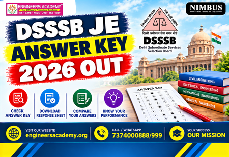 DSSSB JE Answer Key 2026 Out: Raise Objection Link & Solution Key PDF