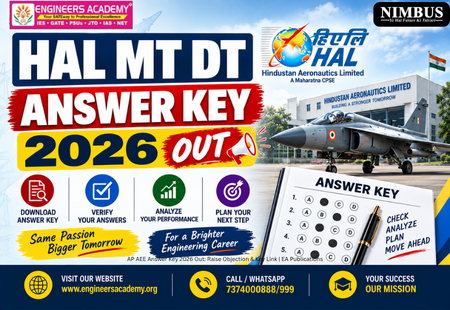 HAL MT DT Answer Key 2026 Out: Check Response Sheet & Solution Key