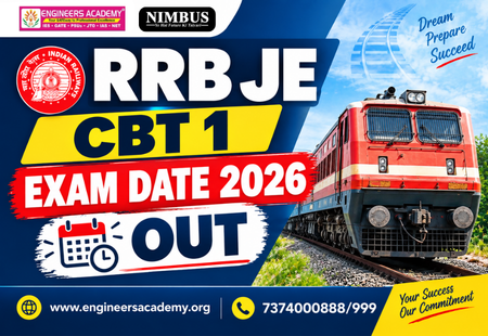 RRB JE Exam Date 2026 Out: Check CBT 1 Exam Date & Official Notice