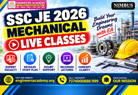 SSC JE 2026 Mechanical live Classes