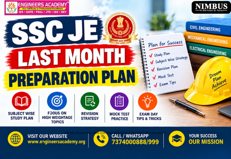 SSC JE Last Month Preparation Plan | Engineers Academy