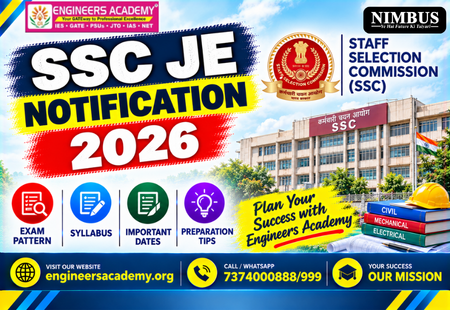 SSC JE Notification 2026 Out: 1748 Vacancy, Exam Date, Eligibility & Apply Online | Engineers Academy