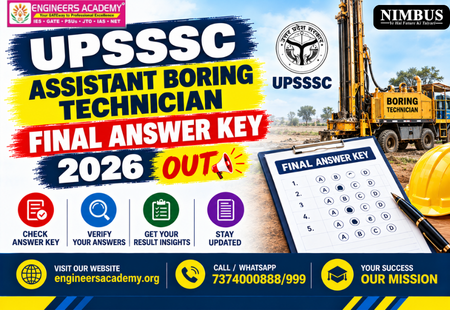 UPSSSC Assistant Boring Technician Final Answer key 2026