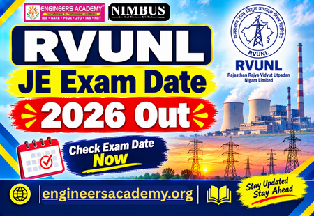 RVUNL JE Exam Date 2026 Out: CBT Exam on 29 & 30 November for 869 Vacancies