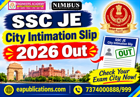 SSC JE City Intimation Slip 2026 Out: Check Exam City & Download Link Active